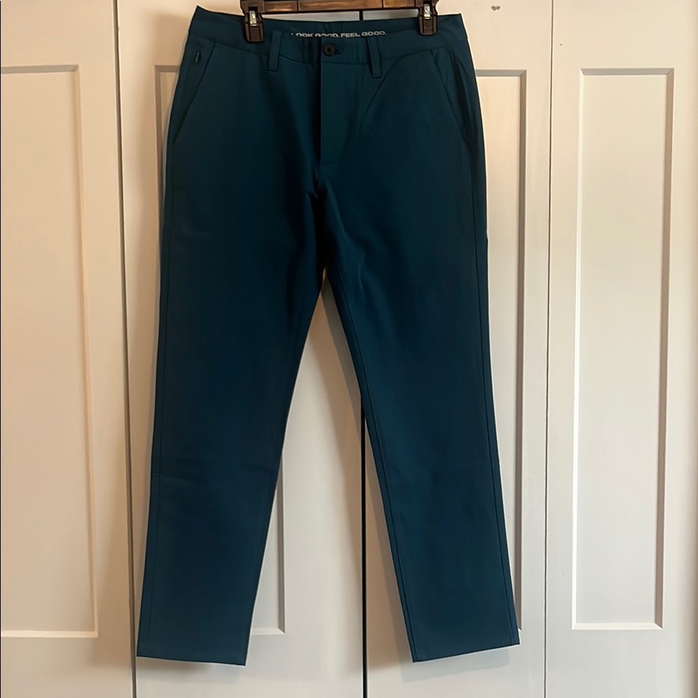 Blue Chinos Full-Length Straight Cut